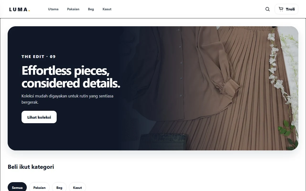 Luma interface screenshot