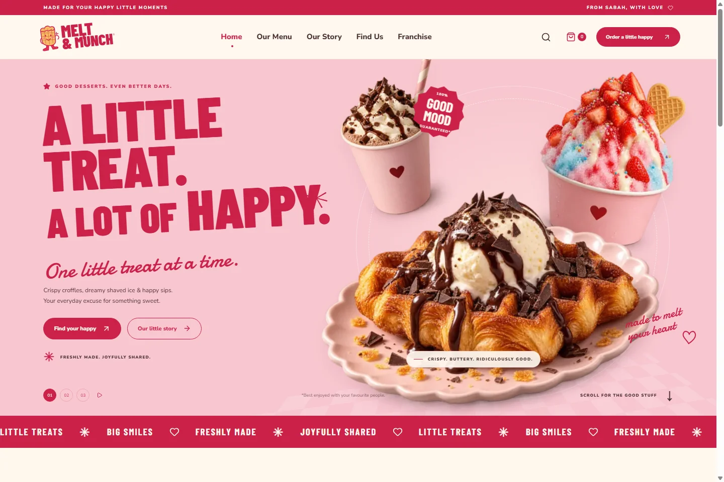 Melt & Munch interface screenshot