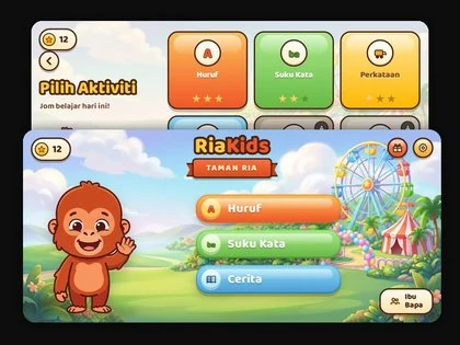 RiaKids interface screenshot